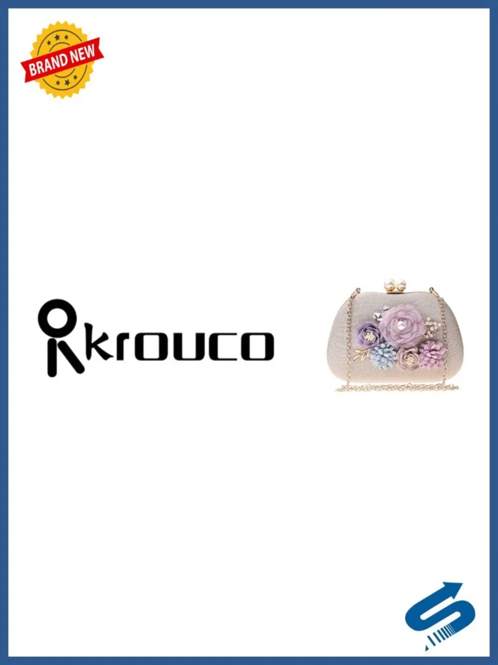 Faux Leather Satin Floral Evening Clutch Crossbody Bag Wedding